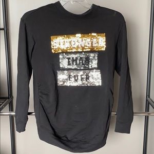 Black maternity crew neck